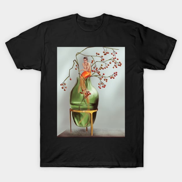 mermaid in a flower vase T-Shirt by Bertoni_Lee